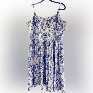 Bernie Dexter Blue Toile Chelsea Dress 2X